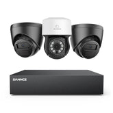 5MP 8 Channel PT Security Camera System - Hybrid 5-in-1 DVR, Pan & Tilt CCTV Camera, 100 ft Night Vision, Motion Detection, Outdoor, Waterproof